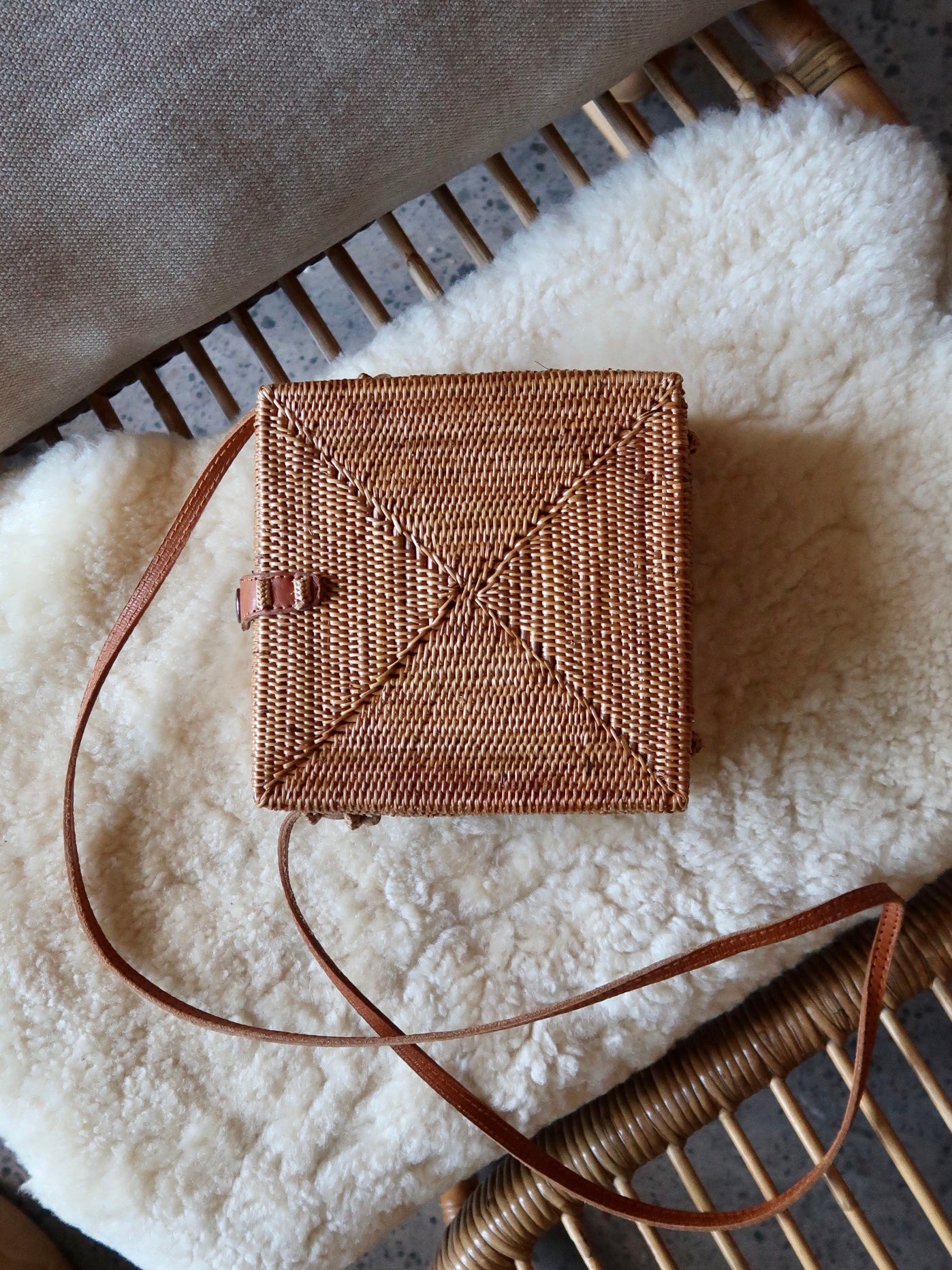 Ubud Square Rattan Bag